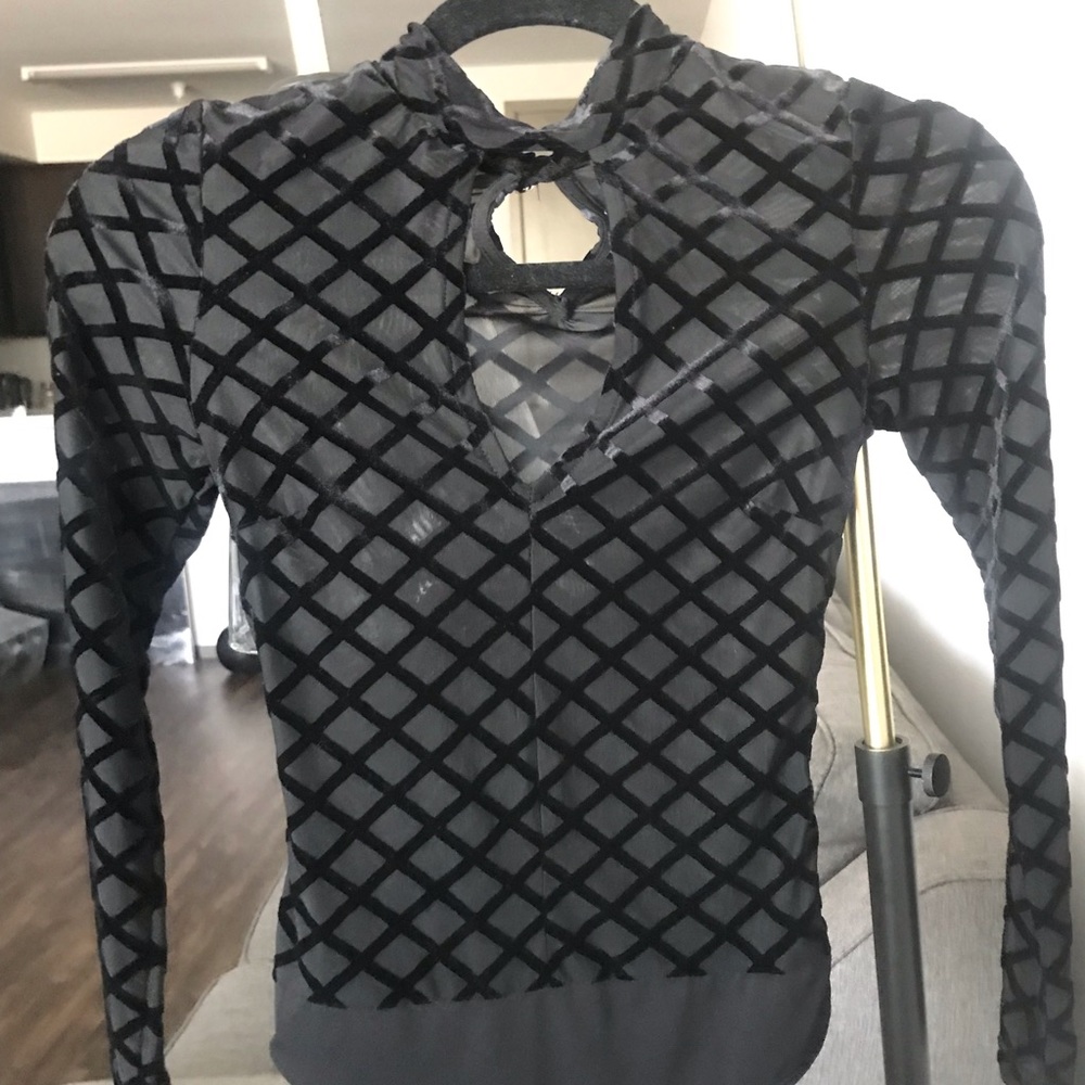 Mesh Long Sleeve One Piece